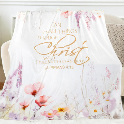 Foi chrétienne pour les femmes, cadeaux spirituels pour les femmes, couverture chrétienne, cadeau religieux pour les Chrétiens, cadeau inspirant pour les Chrétiens, jeté chaleureux 30 po x 40 po