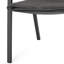 Chaises d'extérieur modernes avec assise en corde tissée, aluminium, gris foncé, de 2, structure ergonomique en aluminium gris, ténacité