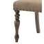 De 2 chaises de salle à manger en bois flotté à imprimé script - attrait rustique contemporain, revêtement en microfibre et détails cloutés, fabrication, l 20 po x P 25 po x H 40 po, assemblage requis 2 chaises avec impression