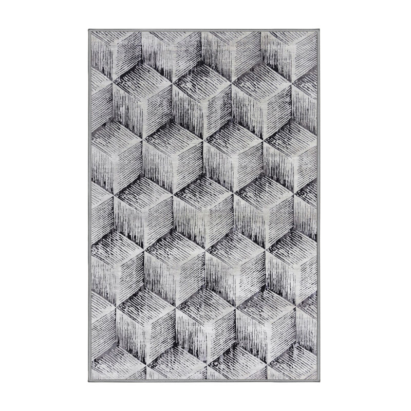 Geometric Indoor Rug, Rectangle 7' x 9'