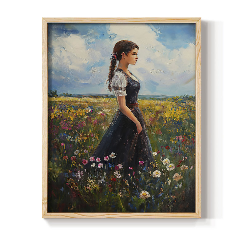 Reproduction encadrée WOMEN Series CCLX III - bois massif, H 15 po x l 12 po
