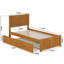 Lit plateforme en bois massif Jeinny avec pied et gigogne assortis-835714342-860418357