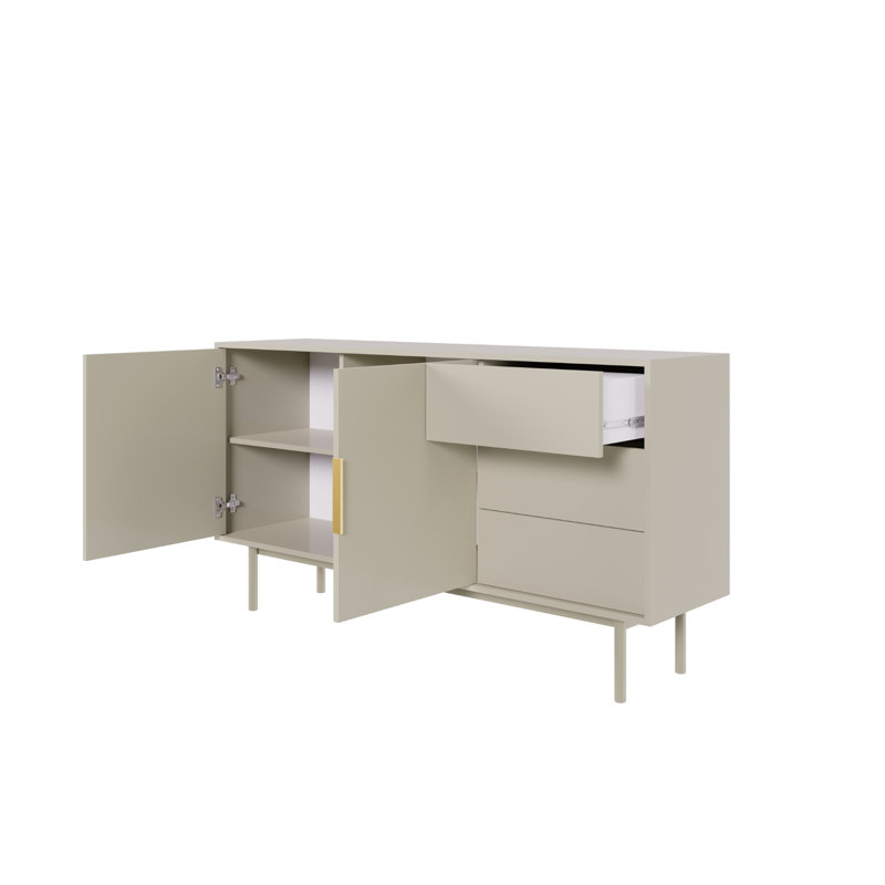 Tarcis 154cm Sideboard, Cashmere/Gold
