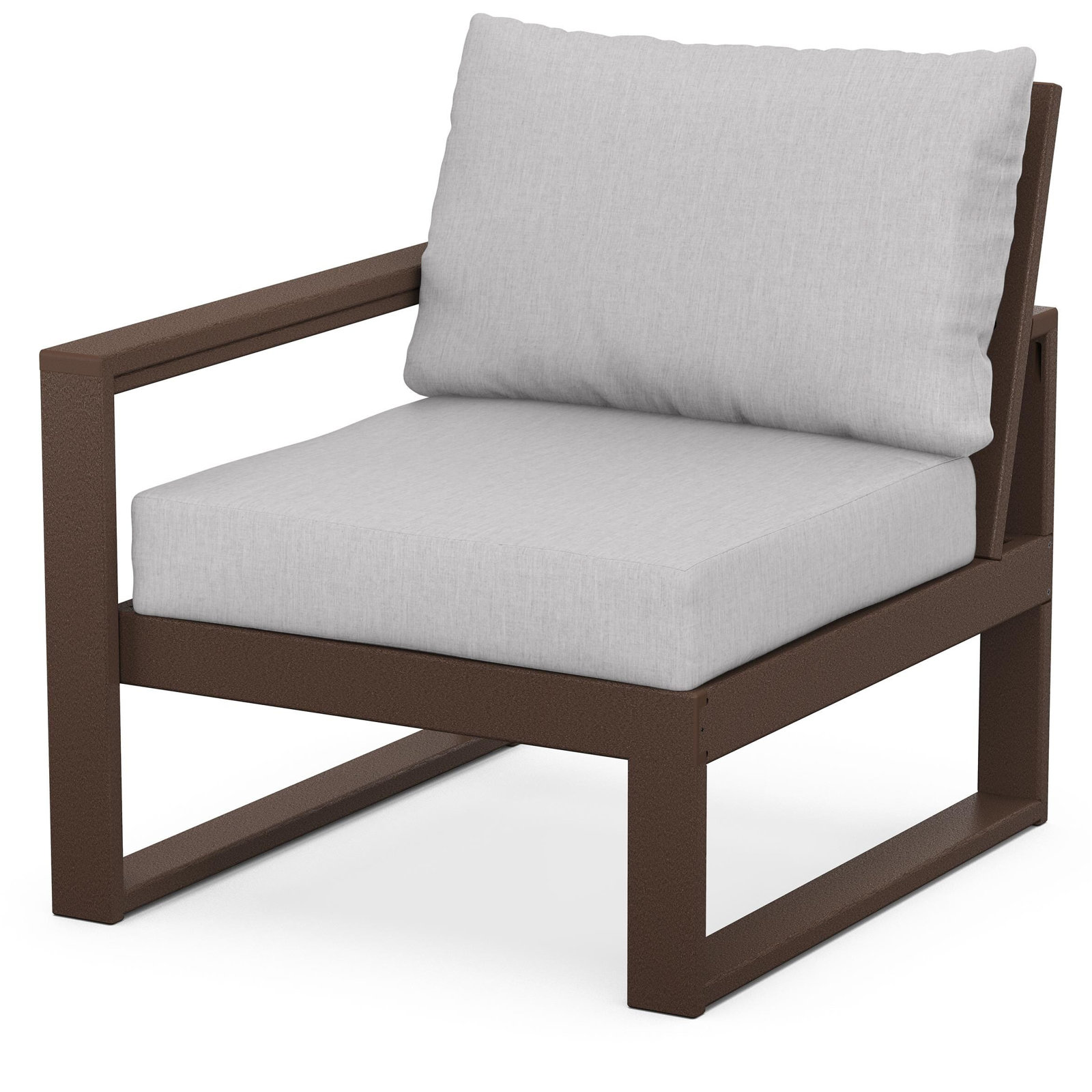 POLYWOOD Outdoor Lounge Chair, Slate Gray, Granite