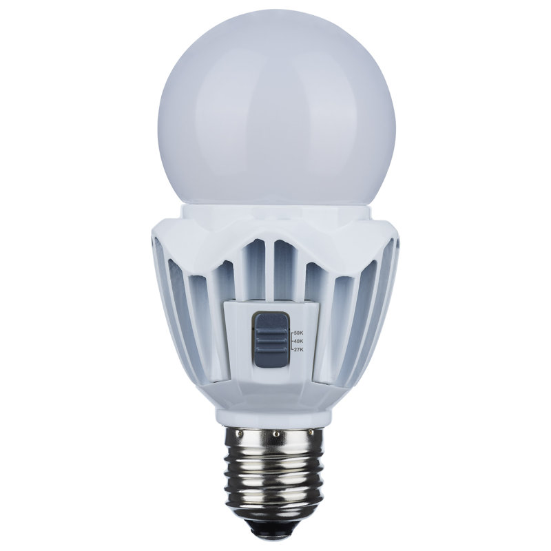 DEL A21 haute intensité lumineuse 27K / 40K / 50K CCT base moyenne sélectionnable blanc 120V-277V, 20 W