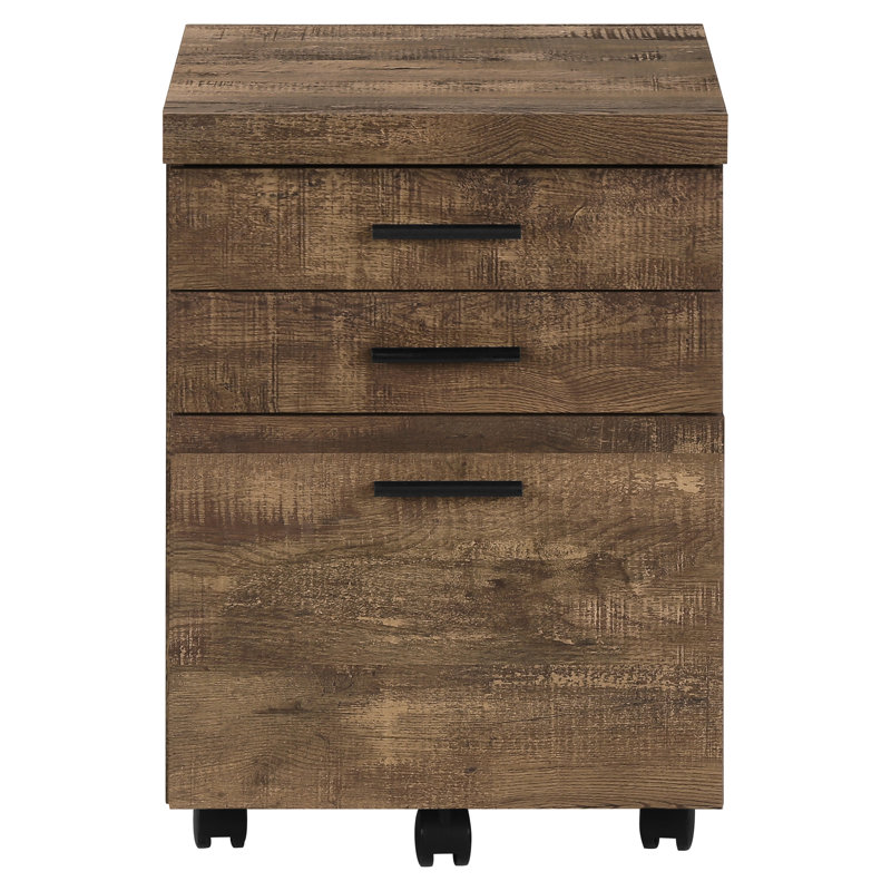 Brown Office File Storage - Mobile Cabinet With Smooth Drawer Operation In For Use Function