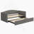 Velvet Daybed with Extended Pop Up Trundle-1126601966
