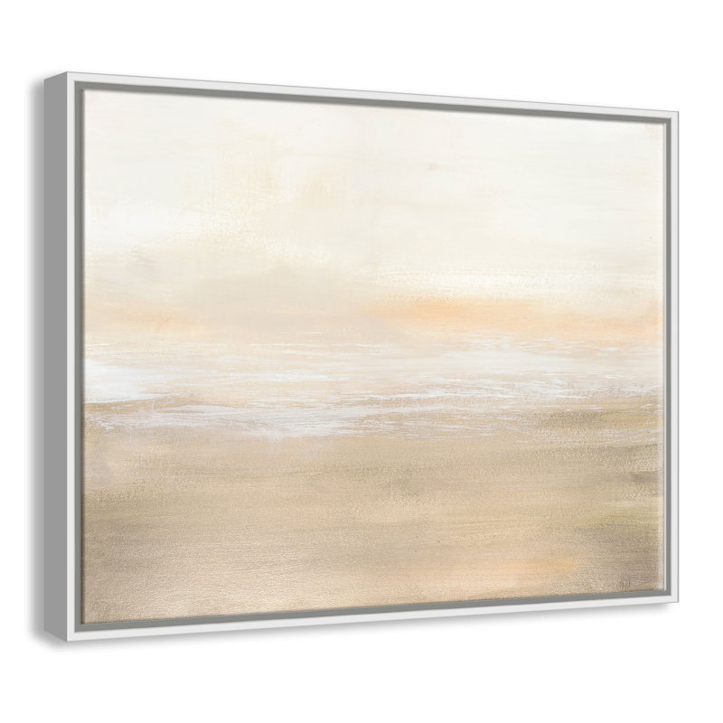 Willadeene Morning Calm - cadre flottant, peinture sur toile, H 22 po x l 28 po x P 2 po, Blanc / Blanc