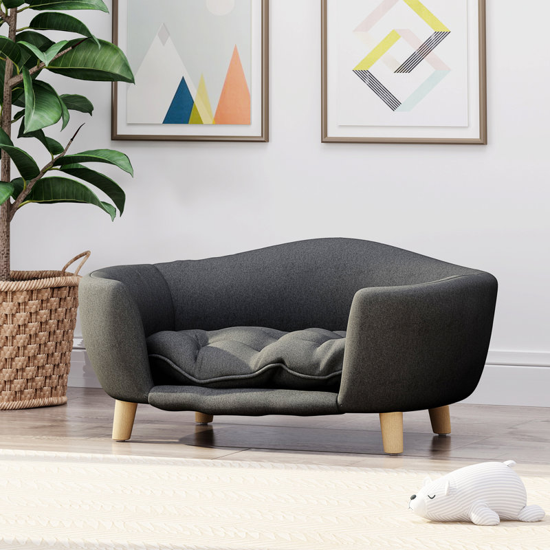 Lit luxueux pour animal de compagnie avec coussin moelleux - confort ultime pour les animaux de compagnie, Gris foncé