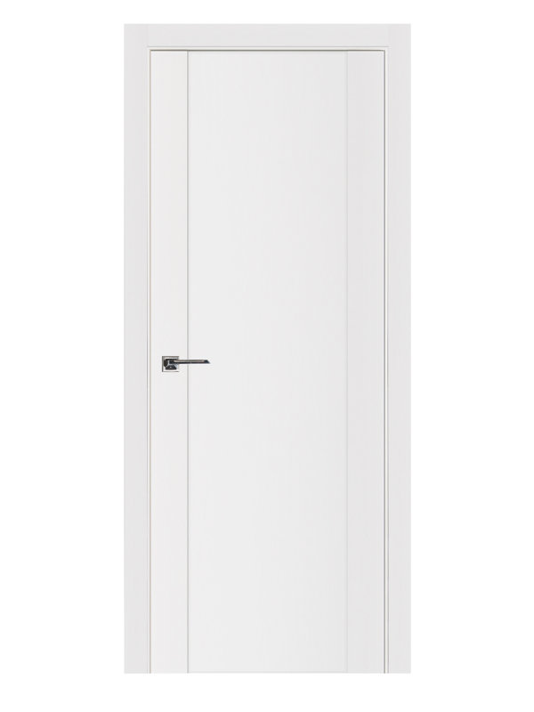 Porte intérieure stratifiée blanc pré-suspendu Stile 001, Droite, 35,75 po x 80 po