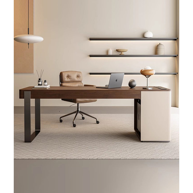Bureau en bois massif Minimalist, H 29,53 po x l 62,99 po x P 27,56 po