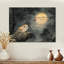 Chouette brumeuse au clair de lune - Décoration murale animal en bois de hibou - sur bois de pin naturel-1474920609