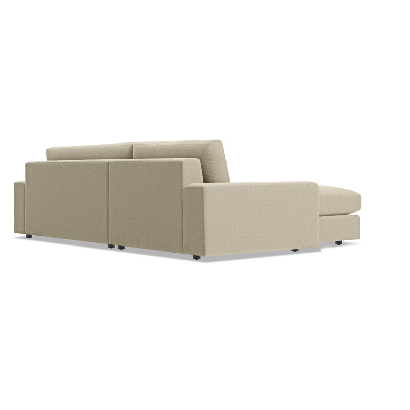Esker Chaise Sectional, Kelso Blue Polyester, Left Hand Facing