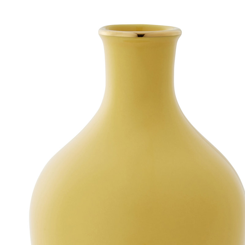 Vase 6 "en turquoise, Jaune