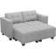 Canapé-lit modulaire rembourré en polyester avec rangement capitonné 63,8 po Ayden Hunsicker-1729287192