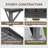 Rodney 8' x 10' Wall-Mounted Gazebo with Galvanized Steel Roof