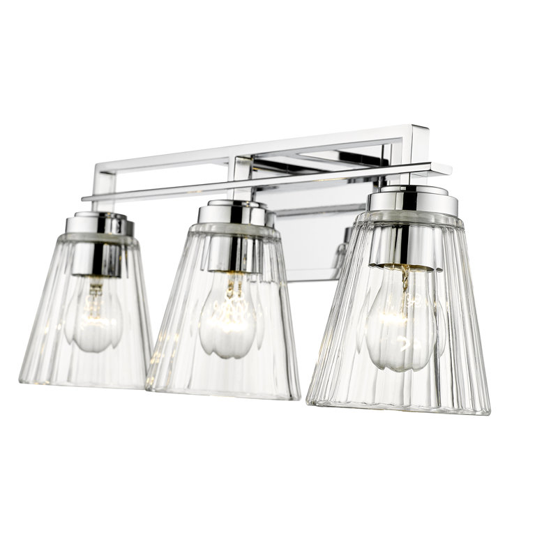Éclairage pour meuble-lavabo 3 lumières Babrak, Chrome