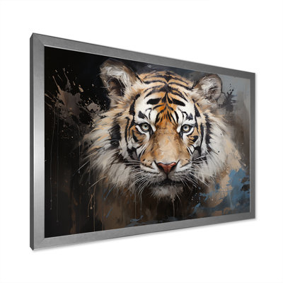 Minimalisme tigre foncé I sur toile