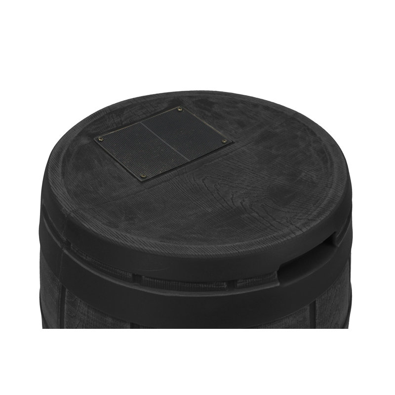 50 gallons Baril de pluie en plastique, Noir