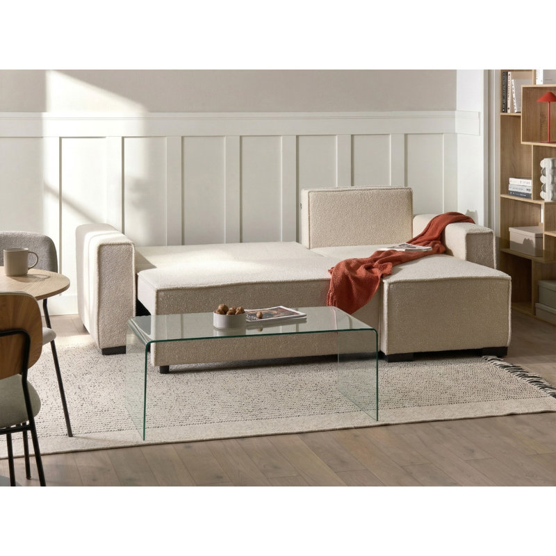3 Seater Boucle Sofa Bed, Right Hand Facing