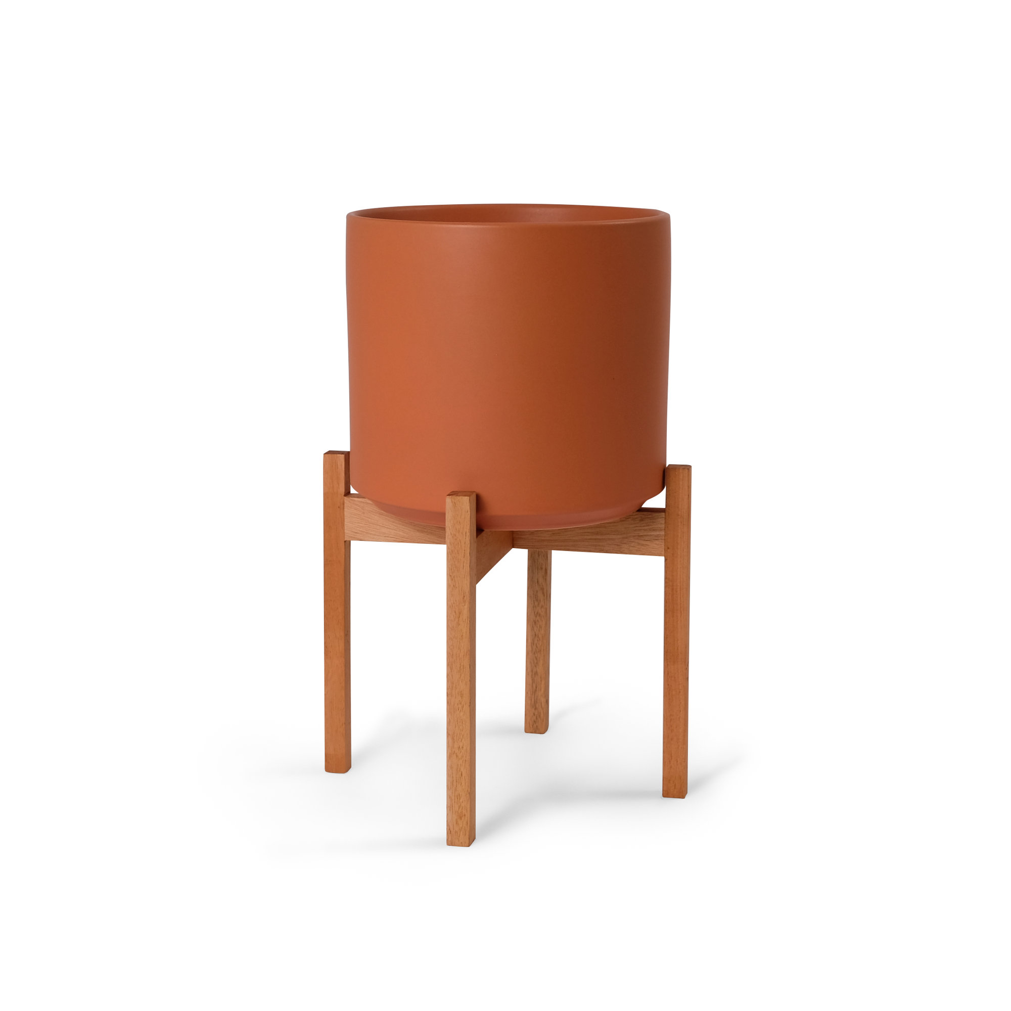 Keyes Pot Planter, 18.5" H x 15.5" W x 15.5", Rust/Light