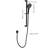 Matte Black Handheld Shower Including 59-Inch Hose And 28-Inch Slide Bar, Stainless Steel Formulated, Adjustable For Custom Height Setting, Vigorous Water Flow Operation, Nozzles Clear Outlet