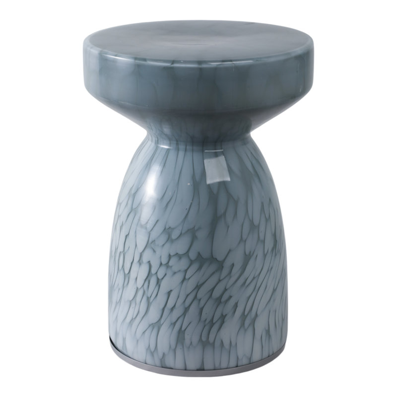 Modern Ceramic Accent Table with Sculptural Hourglass Design - Sleek Contemporary Side Table with Glossy Finish for Stylish Home Decor