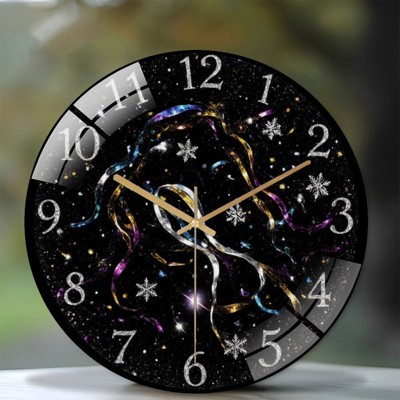Horloge murale en verre 12 po