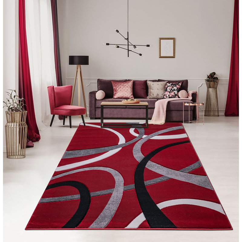 Tapis turc Jorrik-ROUGE, Rectangle 6 pi 6 po x 9 pi 5 po