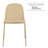 Appley Modern Stackable Dining Chairs – Set of 2, Plastic Seat with Padded Cushion & Metal Legs for Kitchen or Dining Room, Beige-294867132