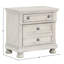 Table de chevet deux tiroirs gris antique