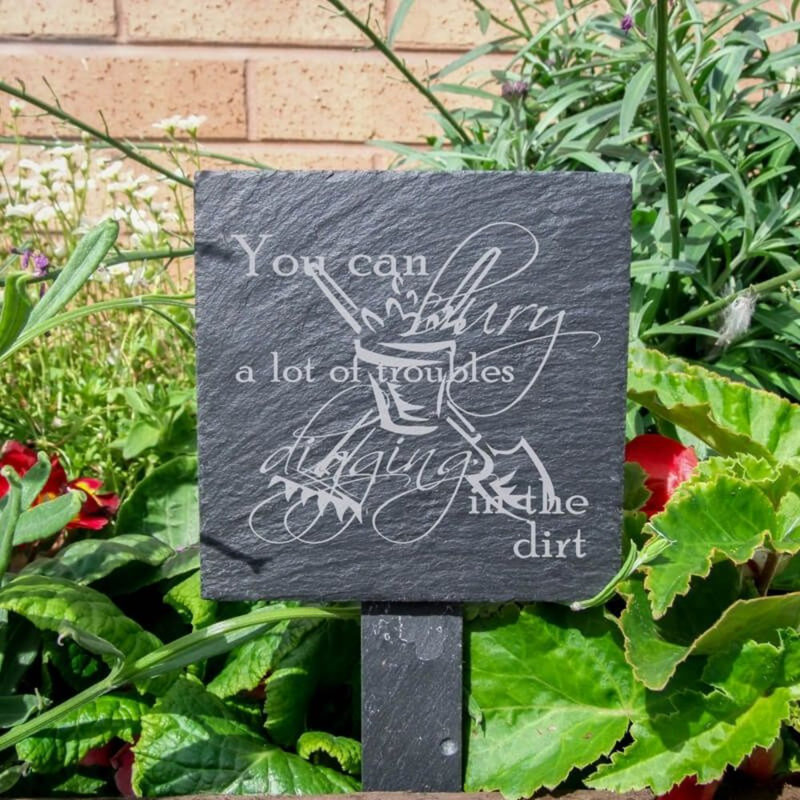 Onalaska Stone Plants & Flowers Garden Sign