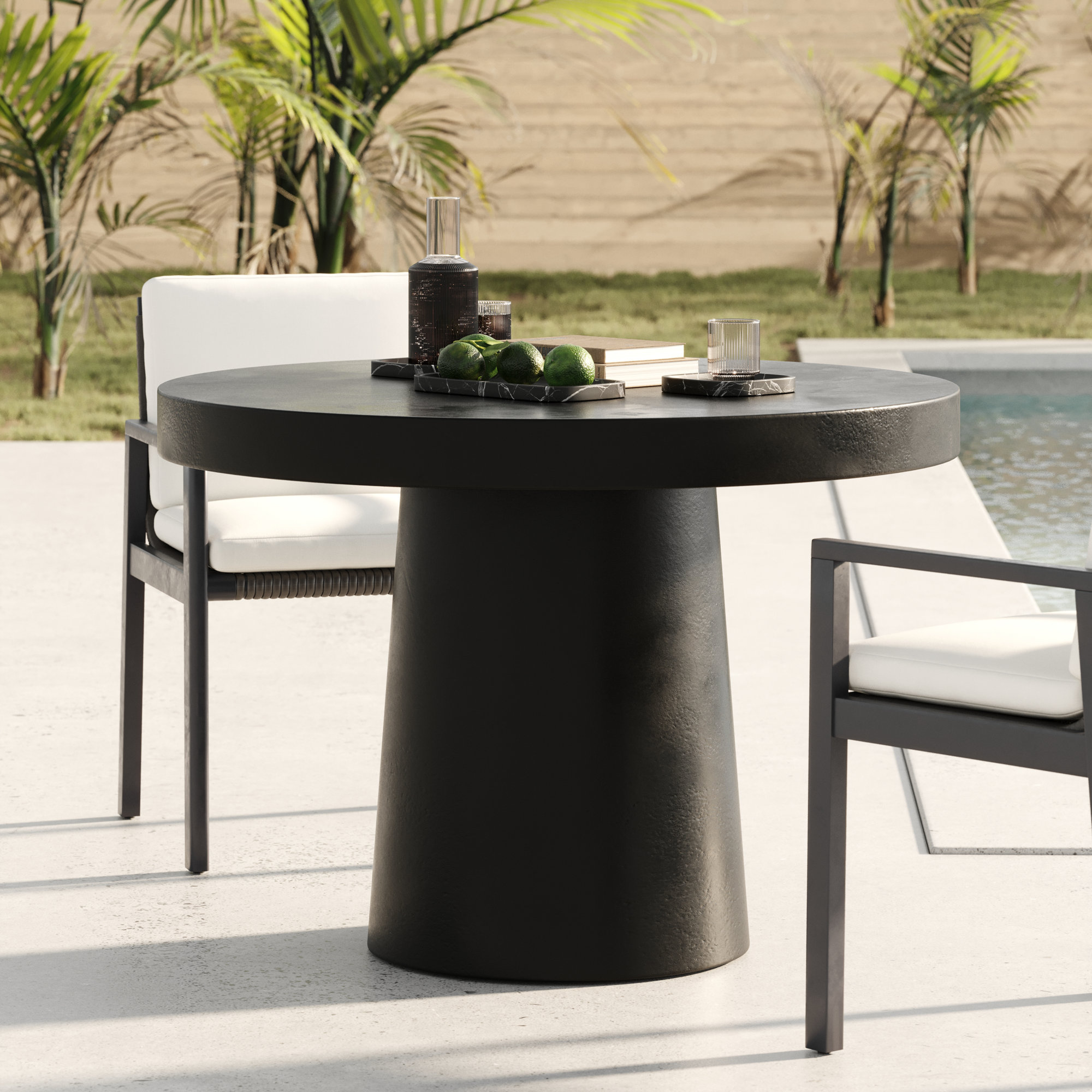 Prevelly 43" Concrete Round Dining Table