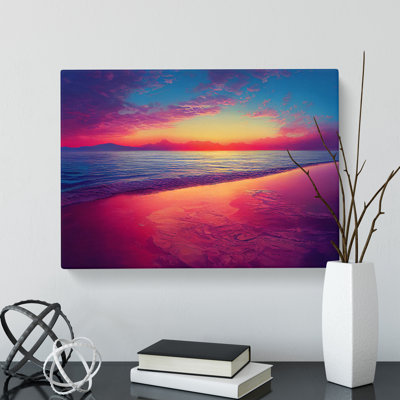 Dreamlike Ocean Sunset - Wrapped Canvas