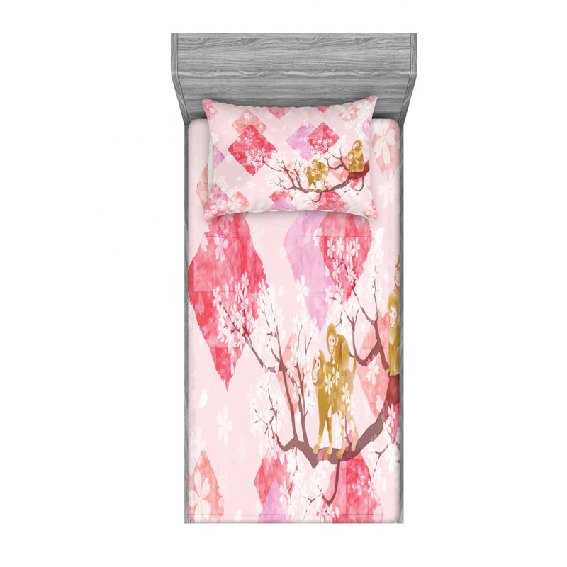 Microfiber Sheet Set, Twin Sheet Set with Fitted Sheet