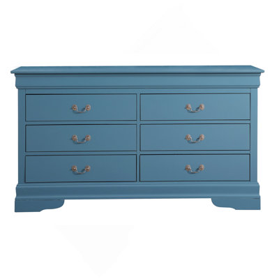 Commode Louis Phillipe G3180-D, bleu sarcelle