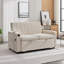 2 Seater Pull Out Sofa Bed with 3-Position Adjustable Backrest, Convertible Fabric Sofa Bed with USB & Type-C Charging, Hidden Side Table and Cup Holder-630789631
