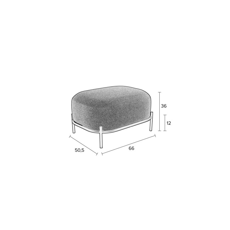 Polly Oval Ottoman