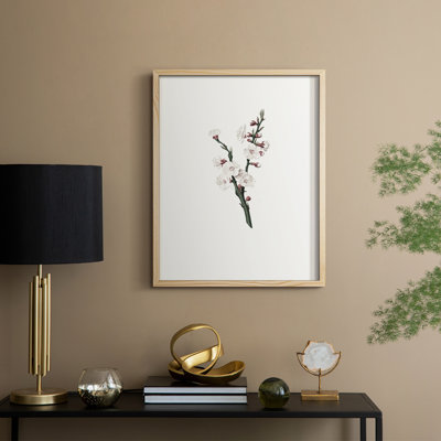 Impression florale vintage encadrée CLxxxiv - bois massif