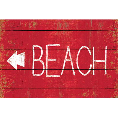 Beach Sign - Wrapped Canvas Art Prints