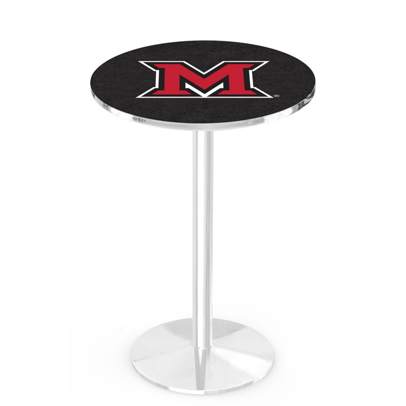 Table bistro NCAA 36 ", Chrome, Université de Miami, Ohio