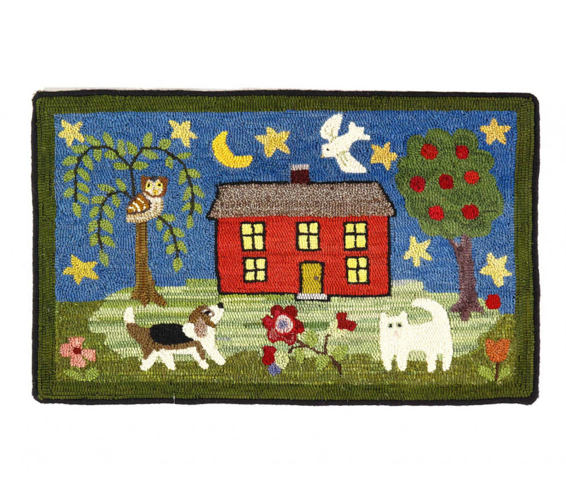 Tapis American Antique Hooked 1 pi 6 po x 2 pi 5 po