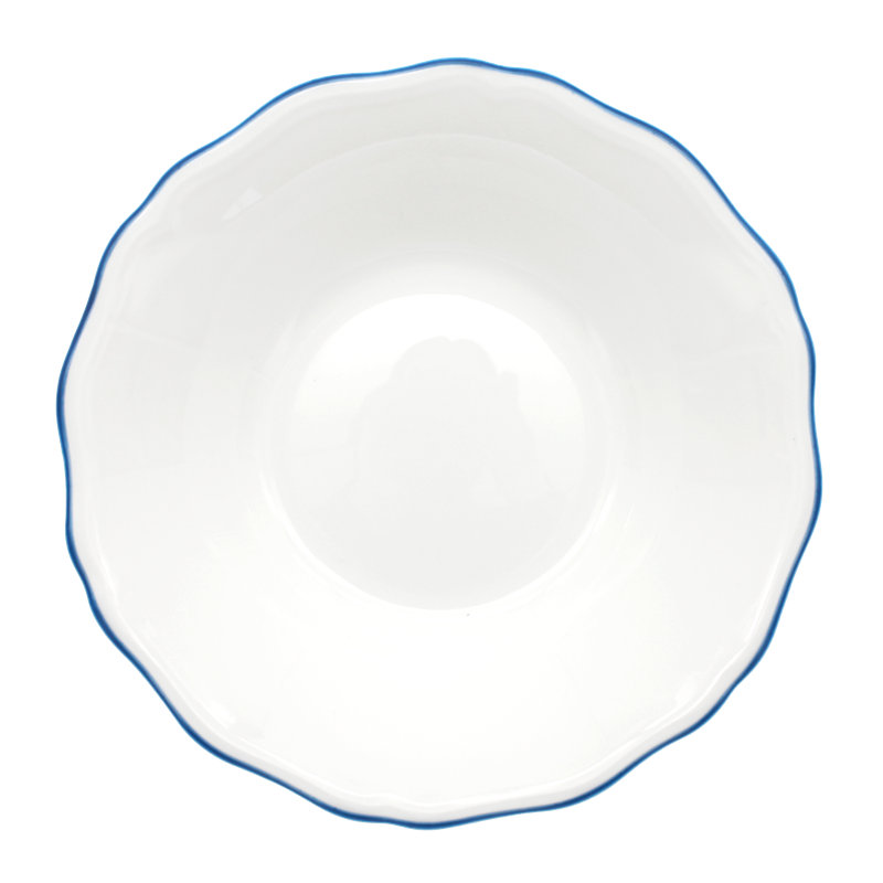 Amelie Bone China Dining Bowl, Royal Blue/White