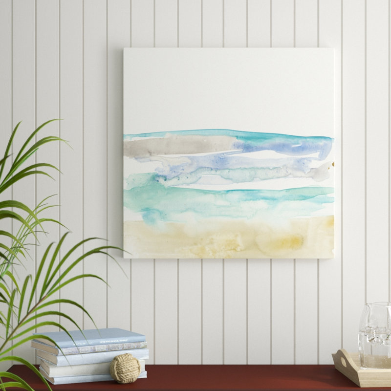 Mountains To Sea I by Jennifer Goldberger - Wrapped Canvas Painting, 76cm H x 76cm W