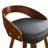 Mahtab 25" Counter Height Swivel PU Leather And Walnut Wood Bar Stool-1904196235