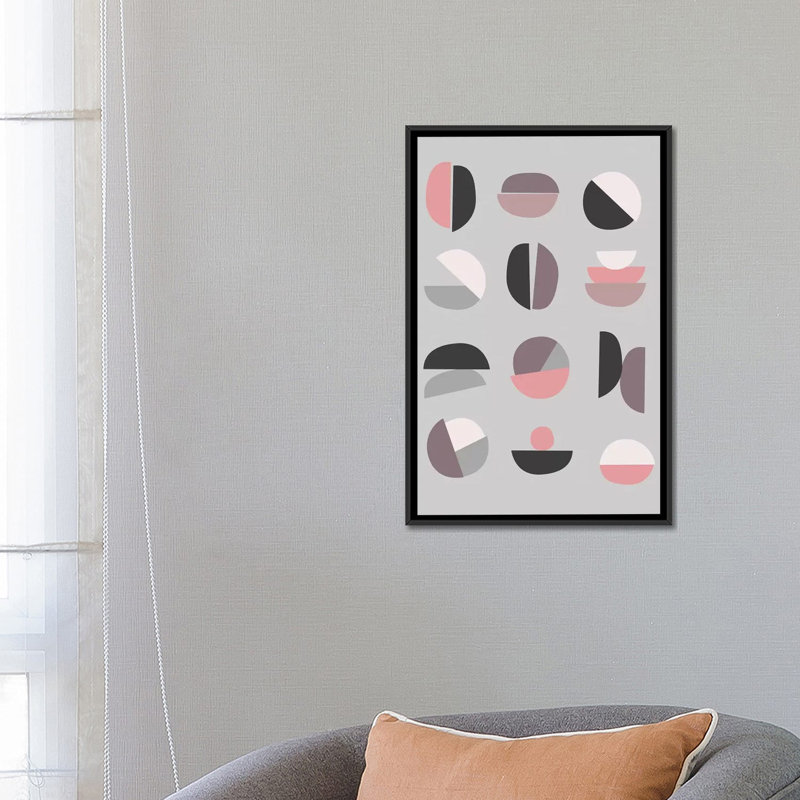 « pastel geometry iv », reproduction d’impression sur toile tendue, H 26 po x l 18 po x P 1,5 po, Toile encadrée noire