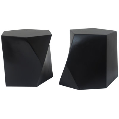 Coffee Table , Geometric And Functional, Black, Suitable For Apartments Offices, No Assembly Required Modern In Shapes, Hollow With Felt-covered Adjustable Feet, Multipurpose Everyday Use
