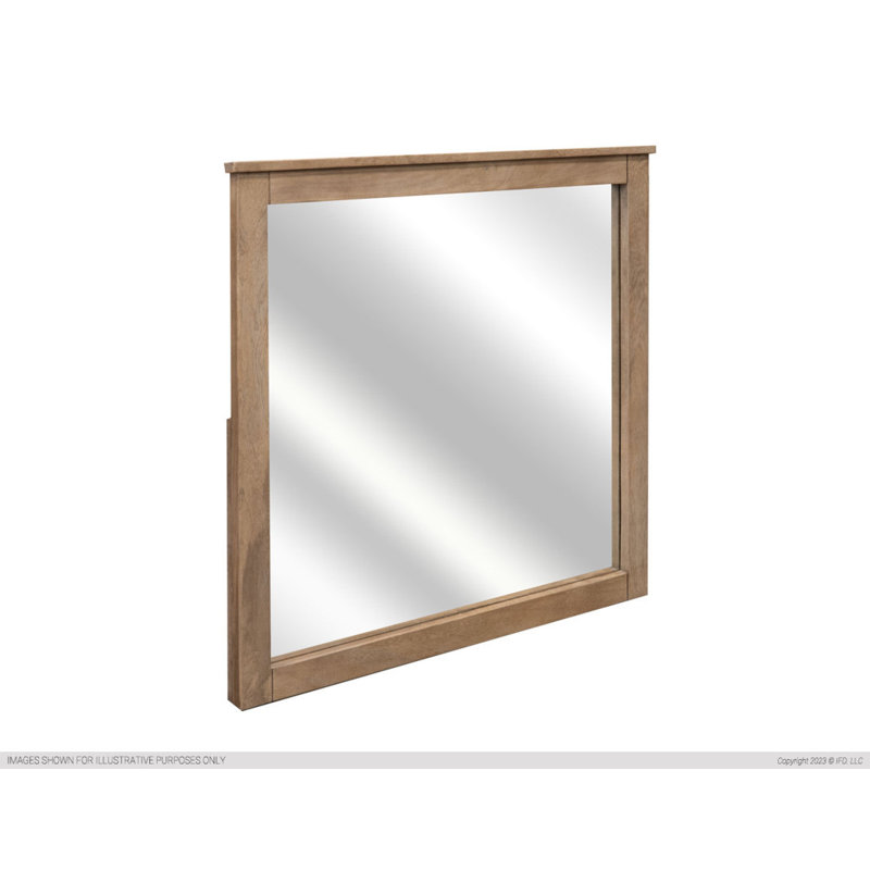 Miroir de commode Kamaury, 37,5 po x 37,5 po, Carrée, Horizontale