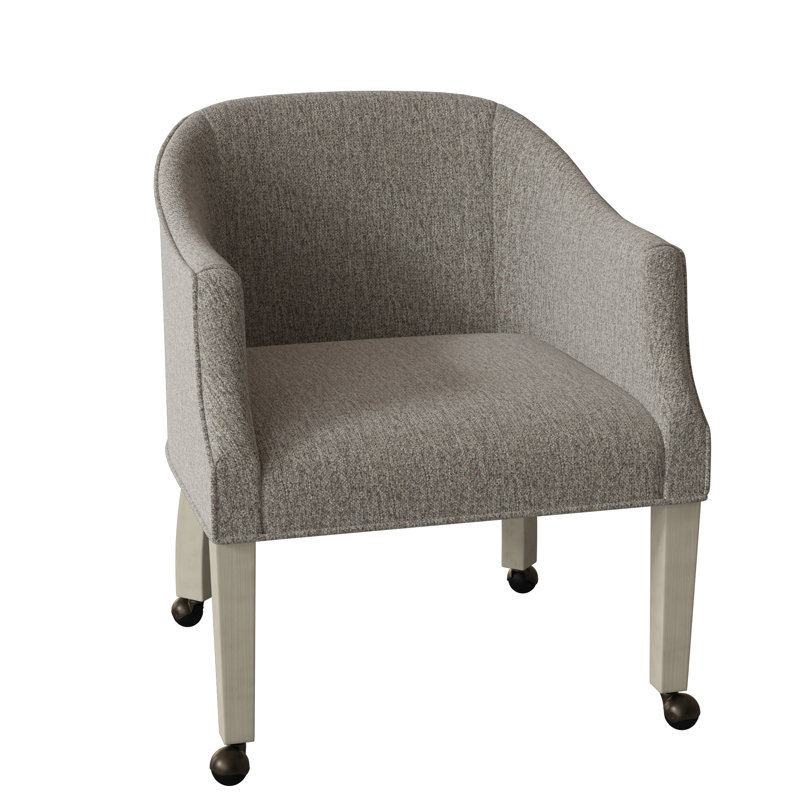 Fauteuil demi-tonneau Aiden, 9508 polypropylène fumée / oléfine, Noyer