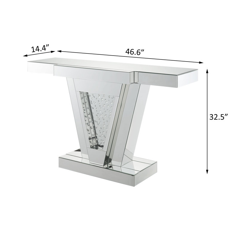Console, miroir et faux cristaux